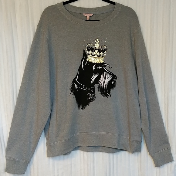 Juicy Couture Tops - Juicy Couture Scottie "King" Sweatshirt XL EUC!